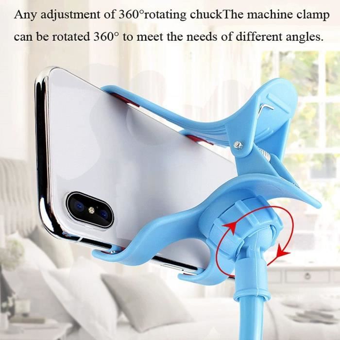 Support Téléphone Flexible Col De Cygne - 70cm Réglable - Pince Universelle