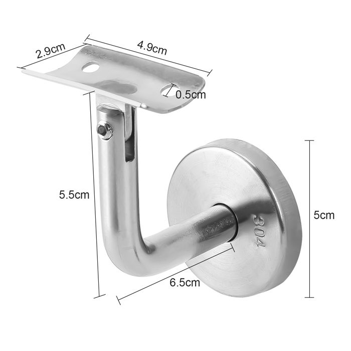 Lot De 2 Supports Muraux Pour Main Courante D’escalier – Acier Inoxydable Doré