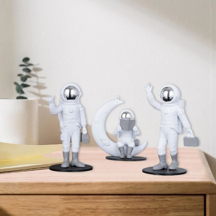 Figura de Astronauta Espacial, Juego de Planetas con Astronauta, Luna, Satélite, Aventura Espacial, Juguete, Modelo de Colección