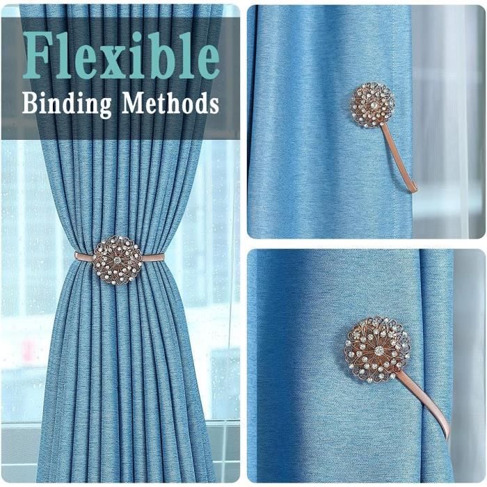 Lot De 2 Embrasses Magnétiques Pour Rideaux, Embrasses Décoratives Avec