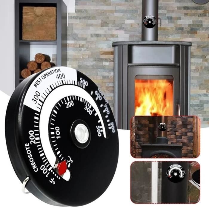 Blanche - Thermomètre à jauge de température pour cheminée, tuyau de poêle,  brûleur de bûches, cheminée, chau - Cdiscount Bricolage