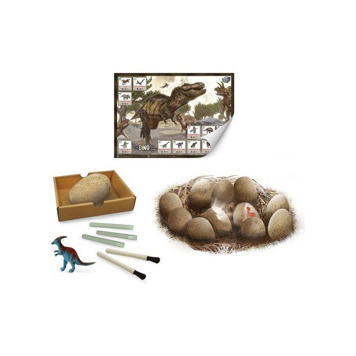 Excavation kit dinosaure jouets fossile educatifs cadeau anniversaire pour enfant garçon fille - Tricératops