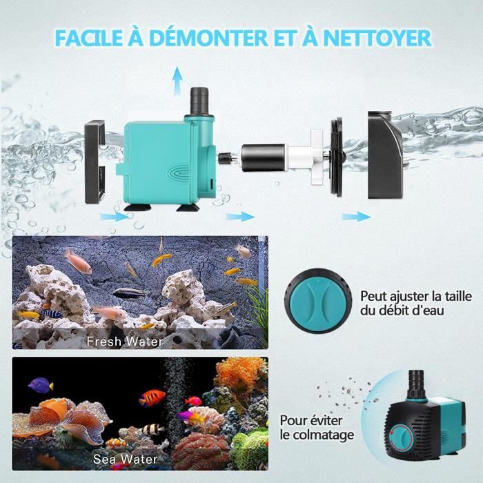 Mini-pompe à eau submersible ultra-silencieuse fontaine à réservoir pour  aquarium d'étang à poissons - Cdiscount Animalerie