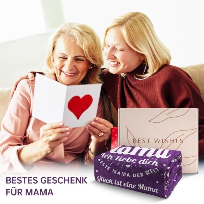Couverture Douillette Magicoco Pour Maman - Cadeau Fête Des Mères Personnalisé 130x150 Cm
