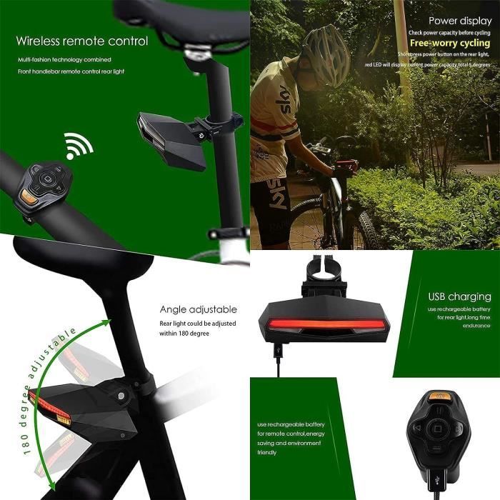 Ss 5 led éclairage nuit vélo arrière de bicyclette 4 en ance Clasf sports