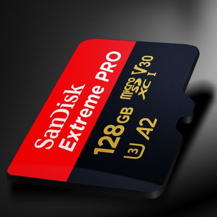 Nouvelle version - Carte Mémoire Micro SDXC Sandisk Extreme Pro 128 Go  Class 10 UHS-I U3 V30 170MB/s A2 - Cdiscount Appareil Photo