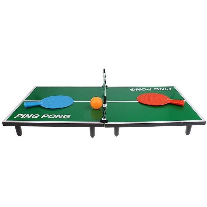 Table de Ping-Pong Pliant avec 2 Balles et 2 Raquettes Portable Dimension :  152,4 x72 x 72 cm pour Intérieur et Extérieur - Cdiscount Sport
