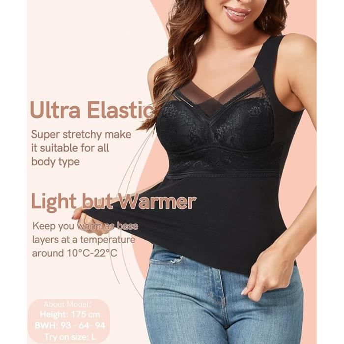 Pyjama Thermique Femme Ekouaer - Ensemble Haut Et Bas Ajusté - Hiver Chaud, Doux - Tailles S à XXL - 2