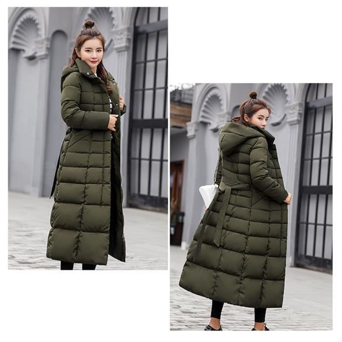 Doudoune Longue Femme YOUCAI Armee Verte Chaud et Confortable Fermeture Zippee Armee verte Cdiscount Pret a Porter