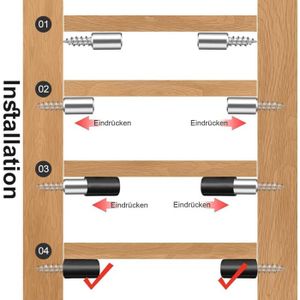 Lot De 12 Taquets à Visser Laiton Chromé - Pour Trou 4mm - Étagères, Tablettes
