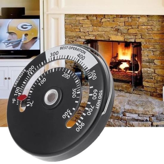 Jauge de thermomètre de poêle magnétique pour cheminée