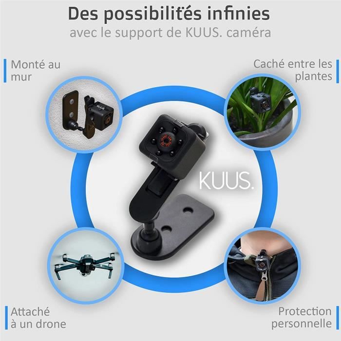 Mini Caméra Espion WiFi 4K – Surveillance Intérieur/extérieur – Noir – Neuf