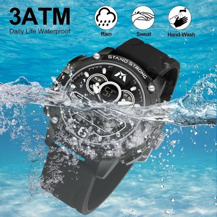 Montre analogique 2025 et digitale homme