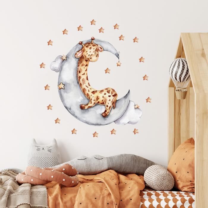 Papier Peint Photo Mural 3D Animal Girafe Zèbre Peel And