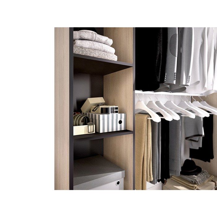 Dressing extensible VENTEUNIQUE DORIAN Chêne et anthracite 110