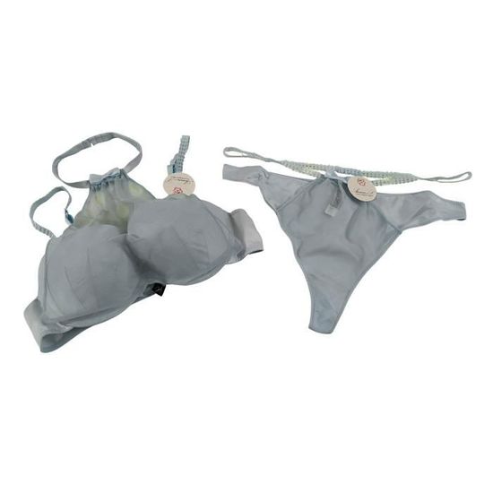 Ensemble Nuisette Et String Dentelle Verte Taille 85B - Body One, Matière Synthétique, Style Sexy