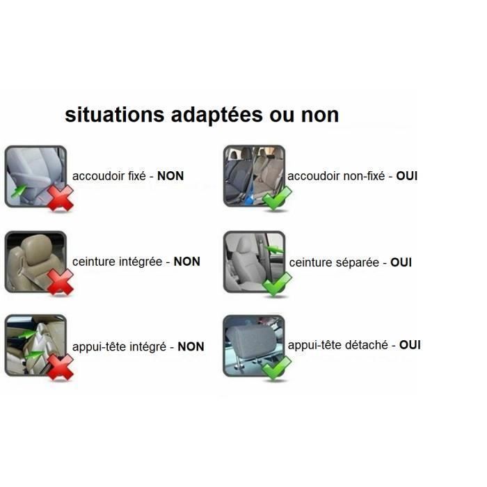 DBS Housses De Sièges Auto 5 Places – Noir Et Blanc – Universelles, Anti-dérapantes, Lavables, Compatibles Airbags