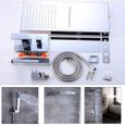 Système de douche encastré avec thermostat-Pommeau de douche-Montage mural-Colonne de douche carrée-0