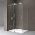 Cabine de douche rectangulaire avec porte coulissante 80x110 Sogood Ravenna17 paroi de douche avec porte glissante transparent Nano-0