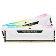 Mémoire RAM - CORSAIR - Vengeance RGB Pro SL DDR4 - 32GB 2x16GB DIMM - 3600 MHz  - 1.35V - Blanc (CMH32GX4M2D3600C)-0