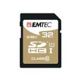 Carte mémoire SDHC EMTEC 32Go CL10 Gold+ UHS-I - Vitesse de lecture 85MB/s-0
