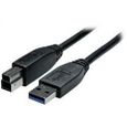 Câble USB 3.0 type A / B Mâle - 2 m - Noir - MCL-0