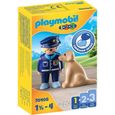 PLAYMOBIL - 70408 - PLAYMOBIL 1.2.3 - Policier avec chien-0