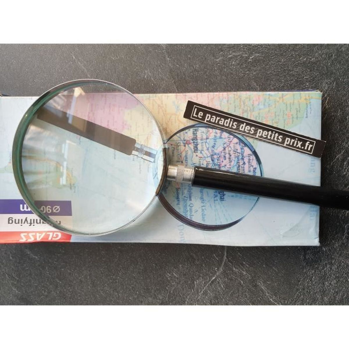 Loupe 90 mm , loupe grossissement par 3 , loupe x 3 , loupe 9 cm