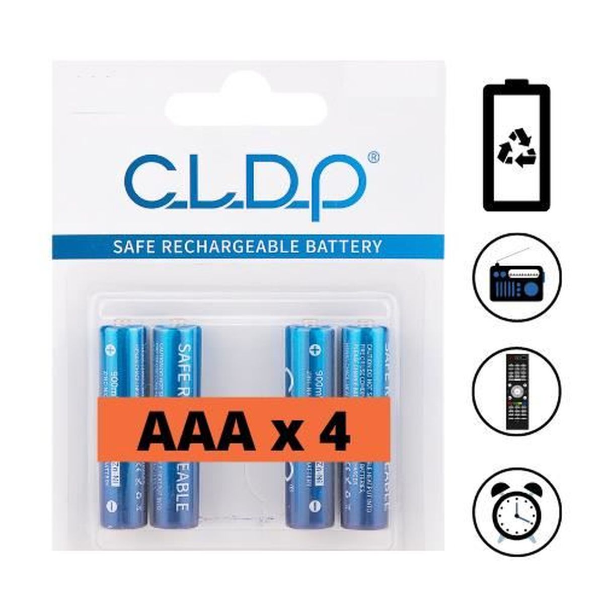 Piles Rechargeables AAA 900mWh PréChargées Prêtes à l'emploi 500