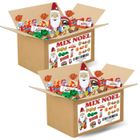 PRO DISTRI 2 Assortiments de 800 gr de Pâtes de fruits et Chocolats de Noël | Kinder, Daim, Papillotes Révillon, Bouchées Praliné, Figurines