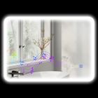 Miroir salle de bain - HOMCOM - LED - bluetooth - 50 x 70 cm - lumière réglable 3 couleurs, anti-buée, mémoire - argent