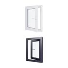 HEXA'FEN Fenêtre PVC - LxH 600x800 mm - Triple vitrage - Blanc intérieur - Anthracite extérieur - Ferrage Gauche