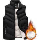 INSFITY Doudoune Sans Manche Homme Doublé Polaire Grande Taille Col Montant - Noir