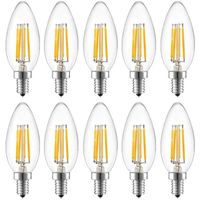 Lot de 10 Ampoules LED  E14 Vintage Edison Ampoule, LED Filament  4W=30W Blanc Chaud 2700K( Non Dimmable)