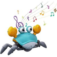 Crawling Crab Toys, Interactive Learning Toddler Toy with Music, Lights and Obstacle Automatically Avoidance Feature