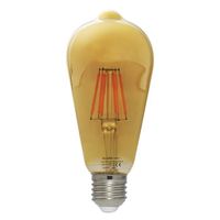 Ampoule LED Filament Edison ambrée 6W E27 660Lm 2200K blanc très chaud
