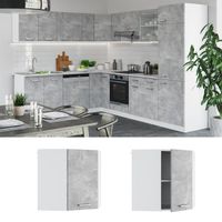 Meuble de cuisine - VICCO - R-Line - Blanc/Beton - 1 porte - 57x60x57 cm