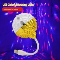Lumières de Boule Disco pour Les fêtes - Lumières de fête colorées en Forme de Boule Disco rotative | Lampe stroboscopique RVB