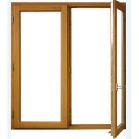 Fenêtre 2 vantaux en bois exotique Hauteur 95 X L argeur 100 (cotes tableau)