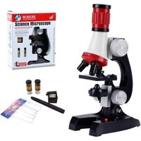 Microscope Enfant Kids Microscope 100x 400x 1200x Grossissement Kit de Microscope Scientifique Enfant Microscope Set pour Kids 100