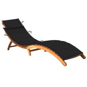 CHAISE LONGUE Confortable Chaise longue de jardin - avec coussin