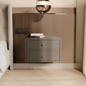 Table de chevet bois 1 tiroir SHIREL bleu canard