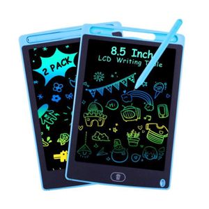 ARDOISE ENFANT Tablette d'écriture LCD 8.5 Pouces pour Enfants - 2 Pack Bleu - Ardoise Magique Légère et Portable