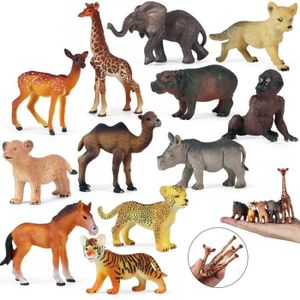 FIGURINE - PERSONNAGE 12 pièces - Figurines d'animaux sauvages TPR soupl