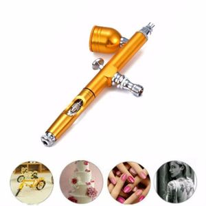 TOOGOO Compresseur DA/érographe de Peinture de 0,3Mm Ensemble Stylo Pulv/érisateur Brosse Air A/érographe de Maquillage Tatouage DOngle de Peinture de Corps DAiguille de Gateau