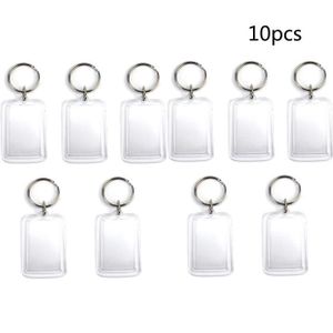 100 Porte-Cl/és Cadres Photo en Acrylique Porte Cl/é Vierge Transparent 3,2 x 5,4 cm Hommes Femmes Porte Clef Compatibles avec Portefeuilles pour Photos Personnalis/és Ins/érer Porte-Cl/é