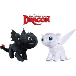 Peluche Krokmou Dragon Furie Nocturne 25cm, Dès 0 ans, Nicotoy