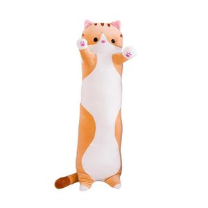 Acheter Jouets de chat mignon de 50cm de longueur, peluche élastique,  coussin de chat Squishy, ​​oreiller, jouet de poupée pour enfants