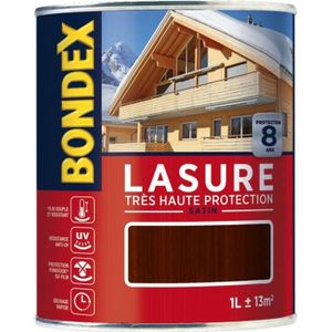 PEINTURE - VERNIS BONDEX - Lasure Bondex satinée protection 8 ans 1L - Couleur:Chêne moyen