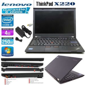 Vente PC Portable Lenovo ThinkPad X220 Core i5 250Go 4Go pas cher Vente PC Portable Lenovo ThinkPad X220 Core i5 250Go 4Go pas cher